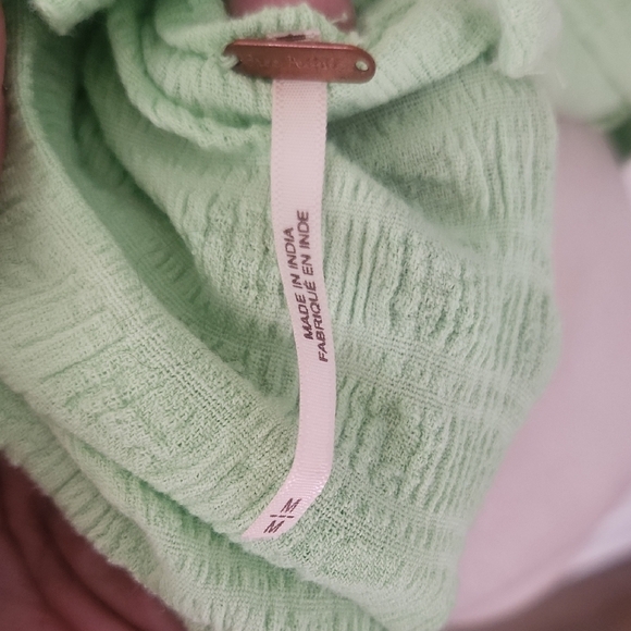 Free People Lime Green Open Back Mini Dress Size Medium - Picture 4 of 6